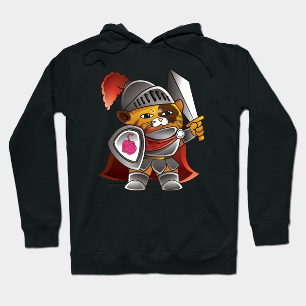 Sir Meowcelot - the Paladin Hoodie by blackroserelicsshop@gmail.com